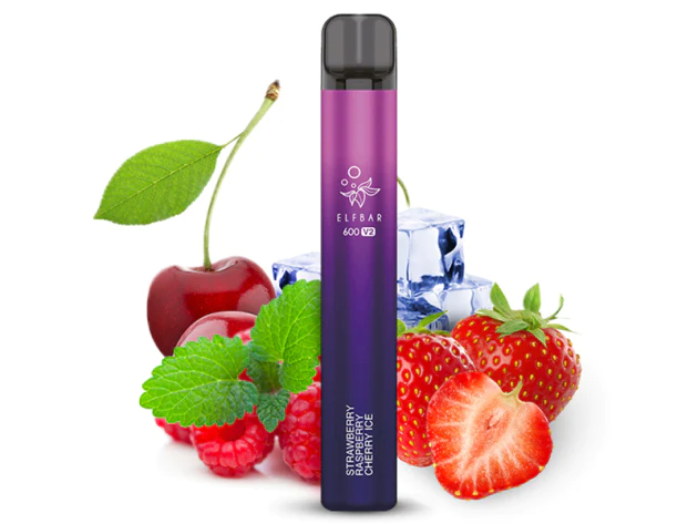 Elfbar 600 V2 Einweg E-Zigarette Vape Strawberry Raspberry Cherry Ice