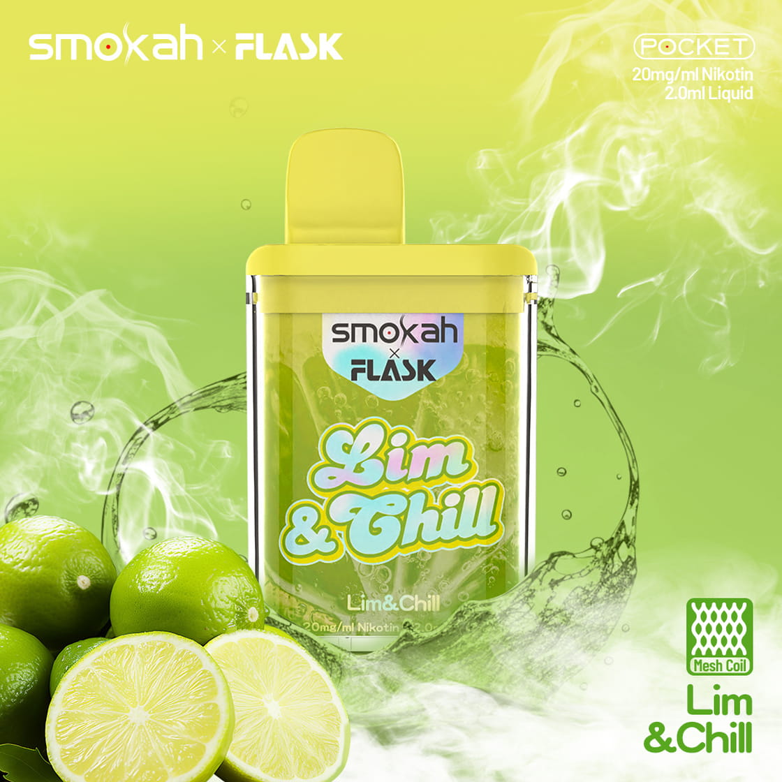 Smokah x Flask Pocket Lim & Chill