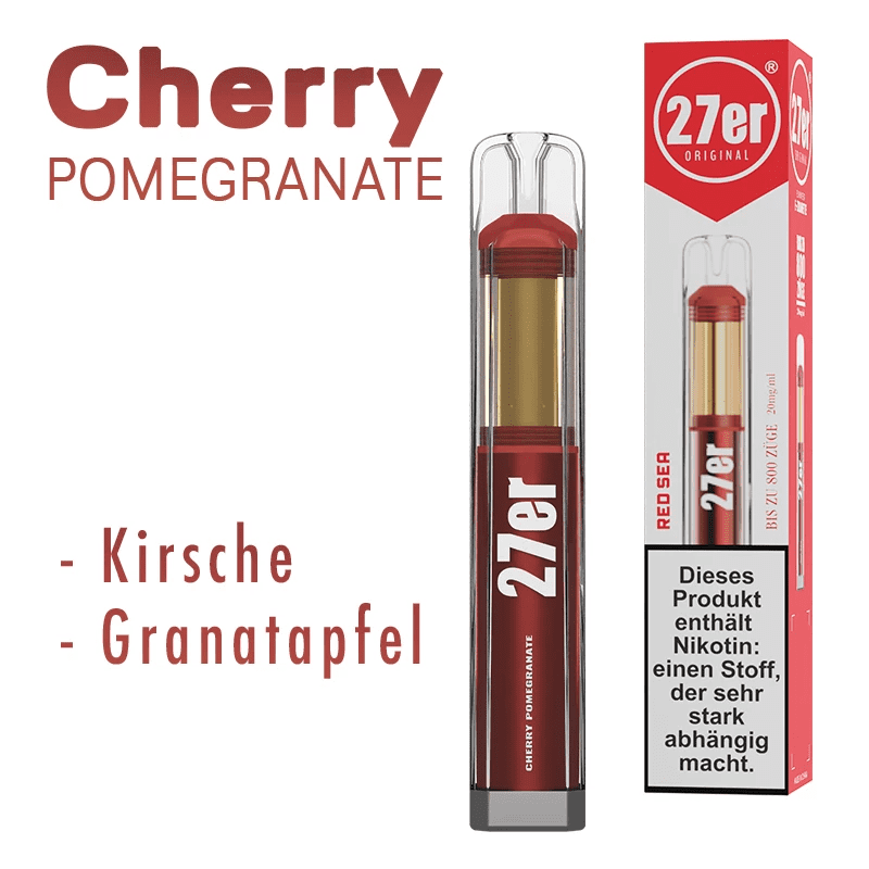 27er by Venookah - Einweg E-Zigarette - Cherry Pomegranate 2% Nikotin