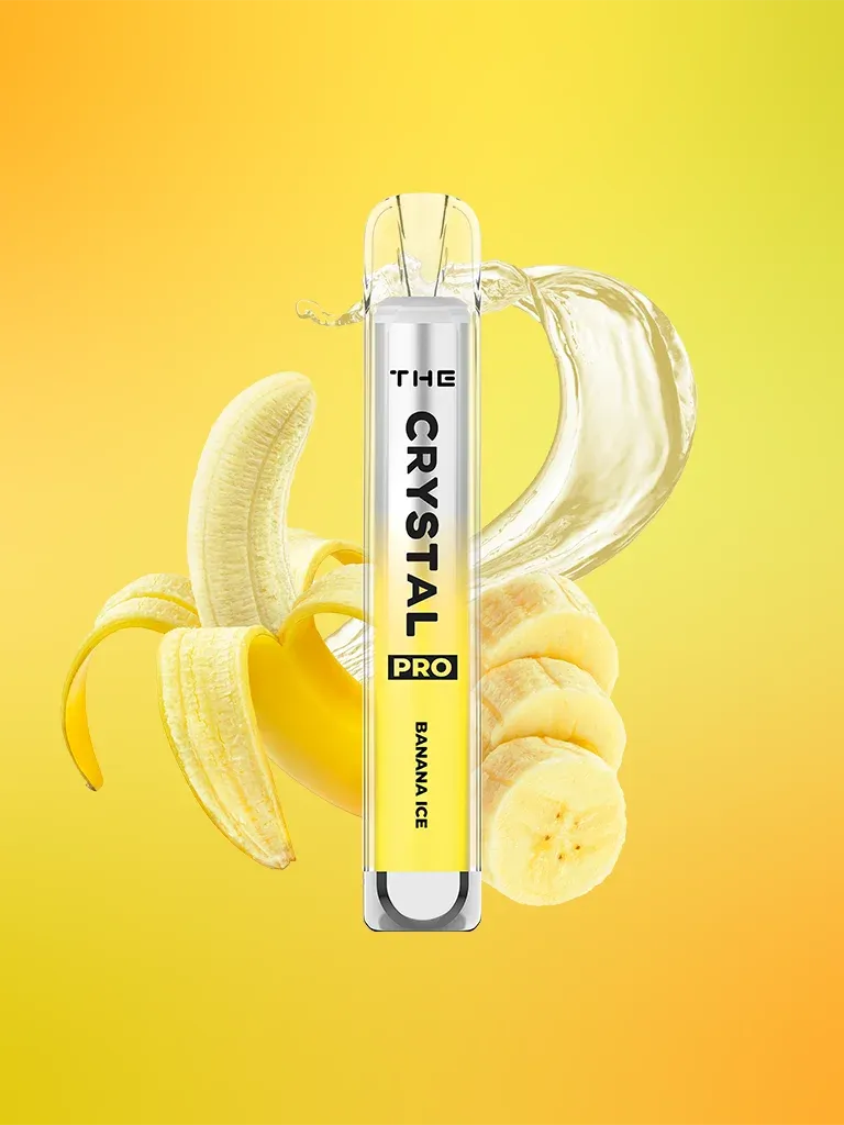 The Crystal Pro - Vape Einweg E-Zigarette Banana Ice 2% Nikotin 600 Züge