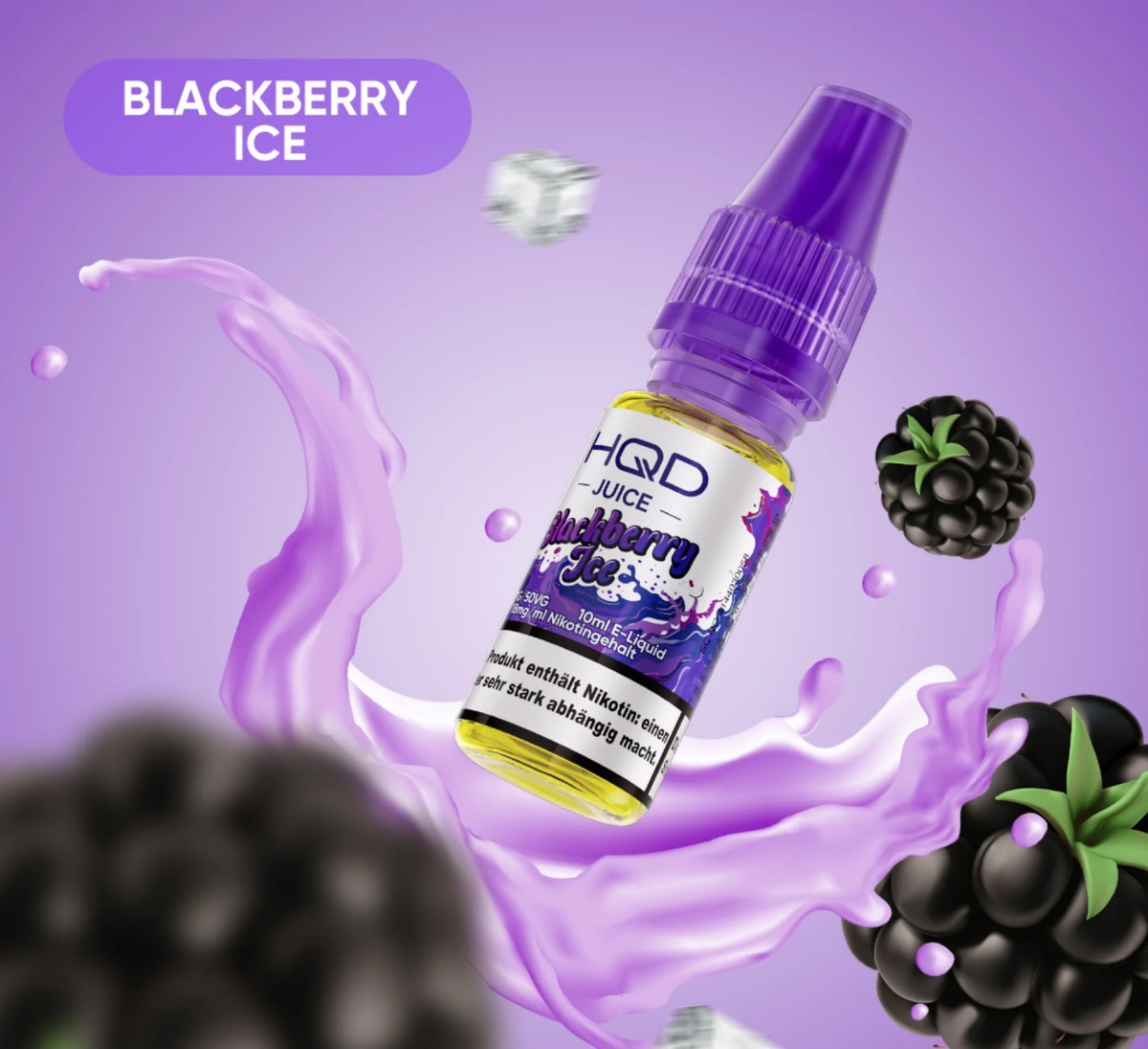 HQD Juice Liquid Blackberry Ice 10ml 18mg HQD Juice Liquid Blackberry Ice 10ml 18mg