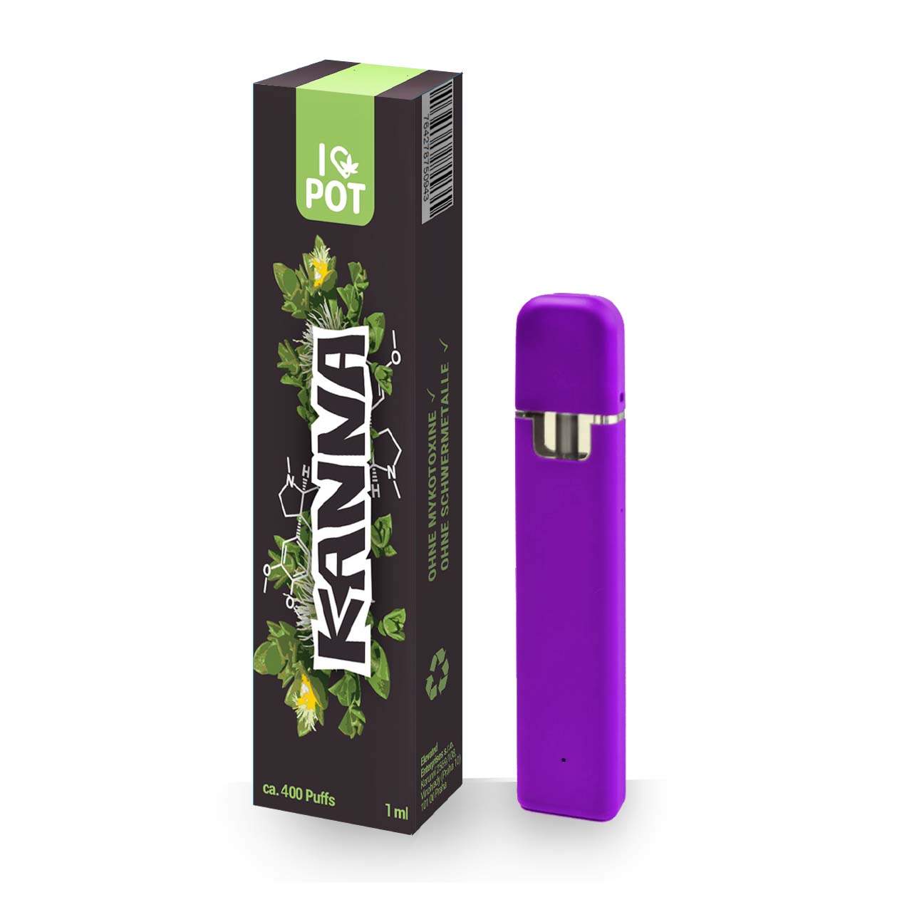I Love Pot Kanna Vape Einweg E-Zigarette - Nature - 1ml