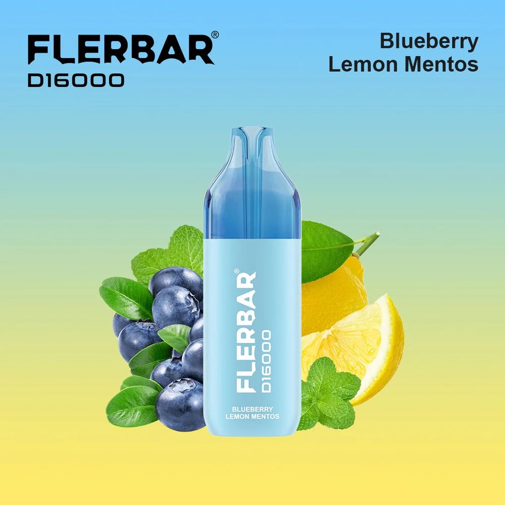 Flerbar - D16000 - Blueberry Lemon M3nt0s Flerbar - D16000 - Blueberry Lemon M3nt0s