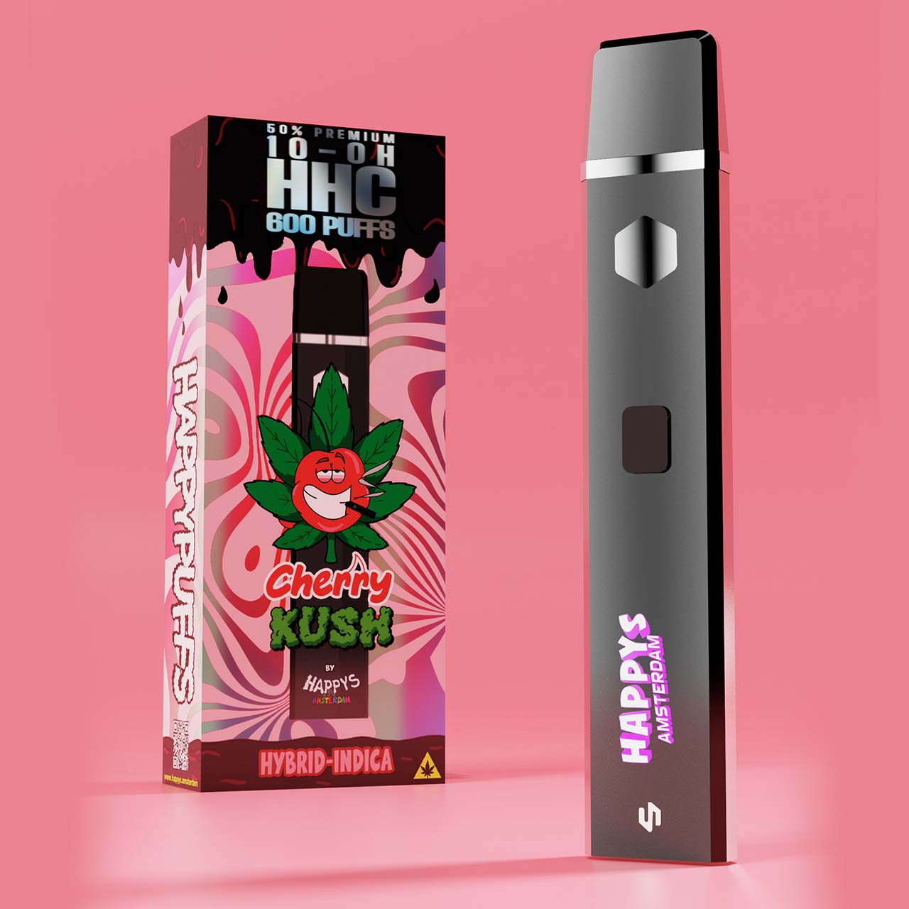 Happys Amsterdam 10-OH-HHC Vape Cherry Kush Happys Amsterdam 10-OH-HHC Vape Cherry Kush