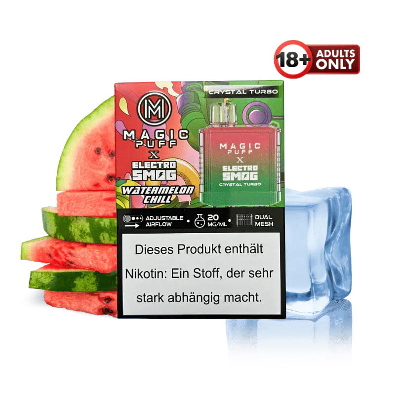 Watermelon Chill Crystal Turbo Magic Puff X Electro Smog 