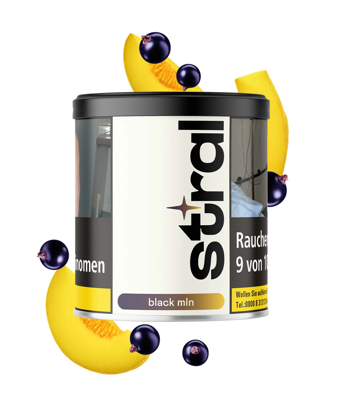 Stral Shisha Tabak Black Mln 200g