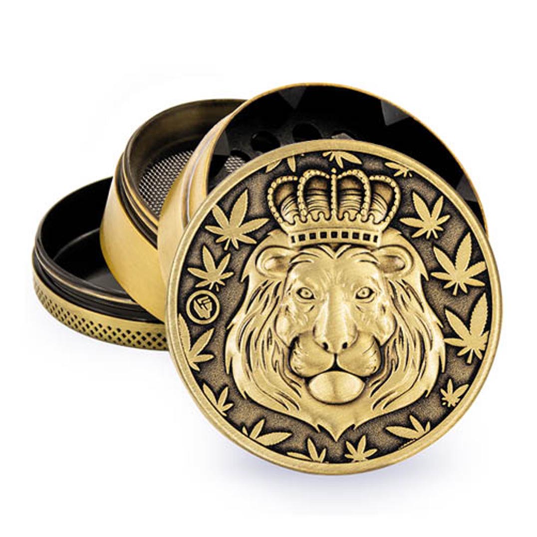 Fire Flow - Grinder "Gold Lion" 4 teilig Ø 5cm