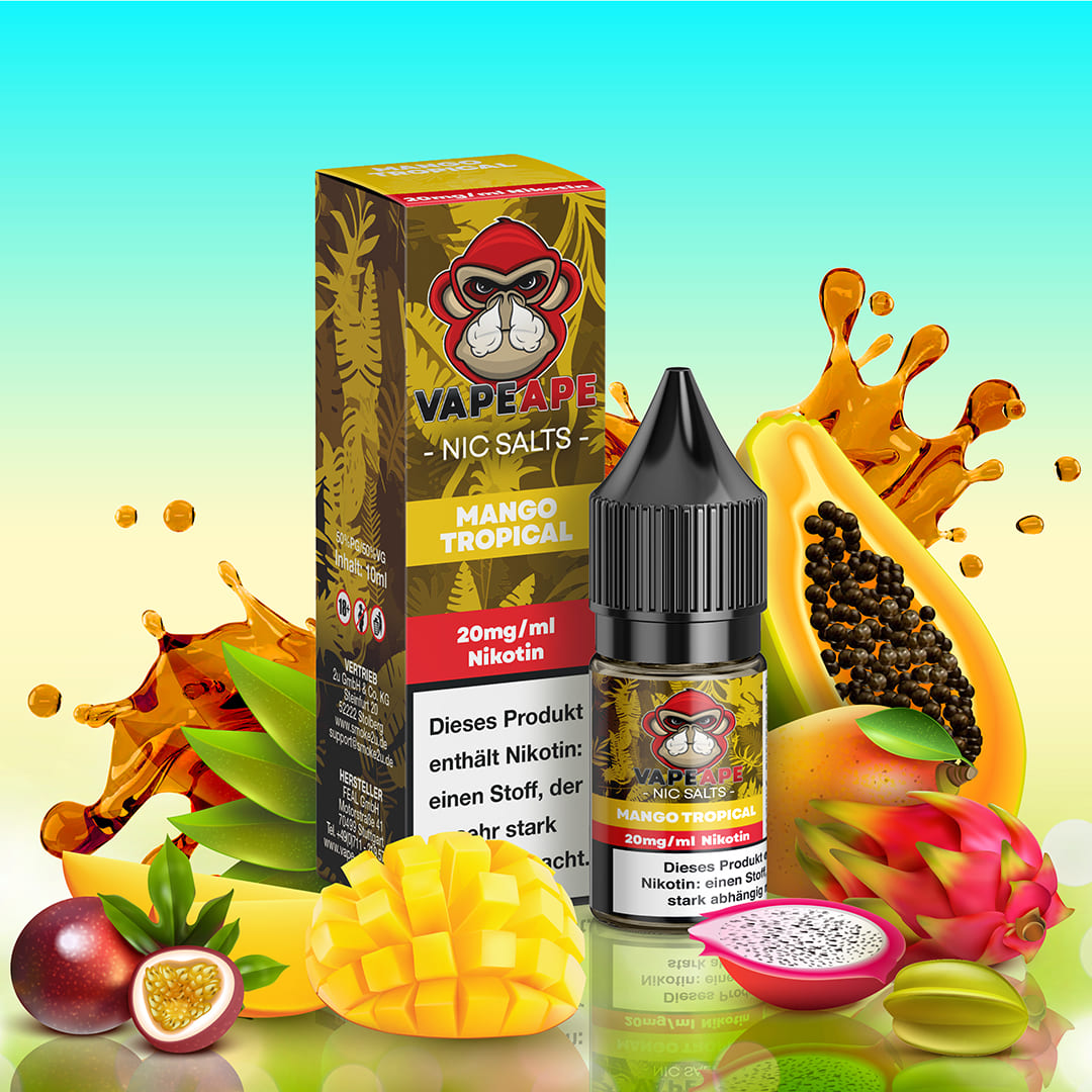 Vape Ape Liquid 10ml 20mg Mango Tropical Vape Ape Liquid 10ml 20mg Mango Tropical