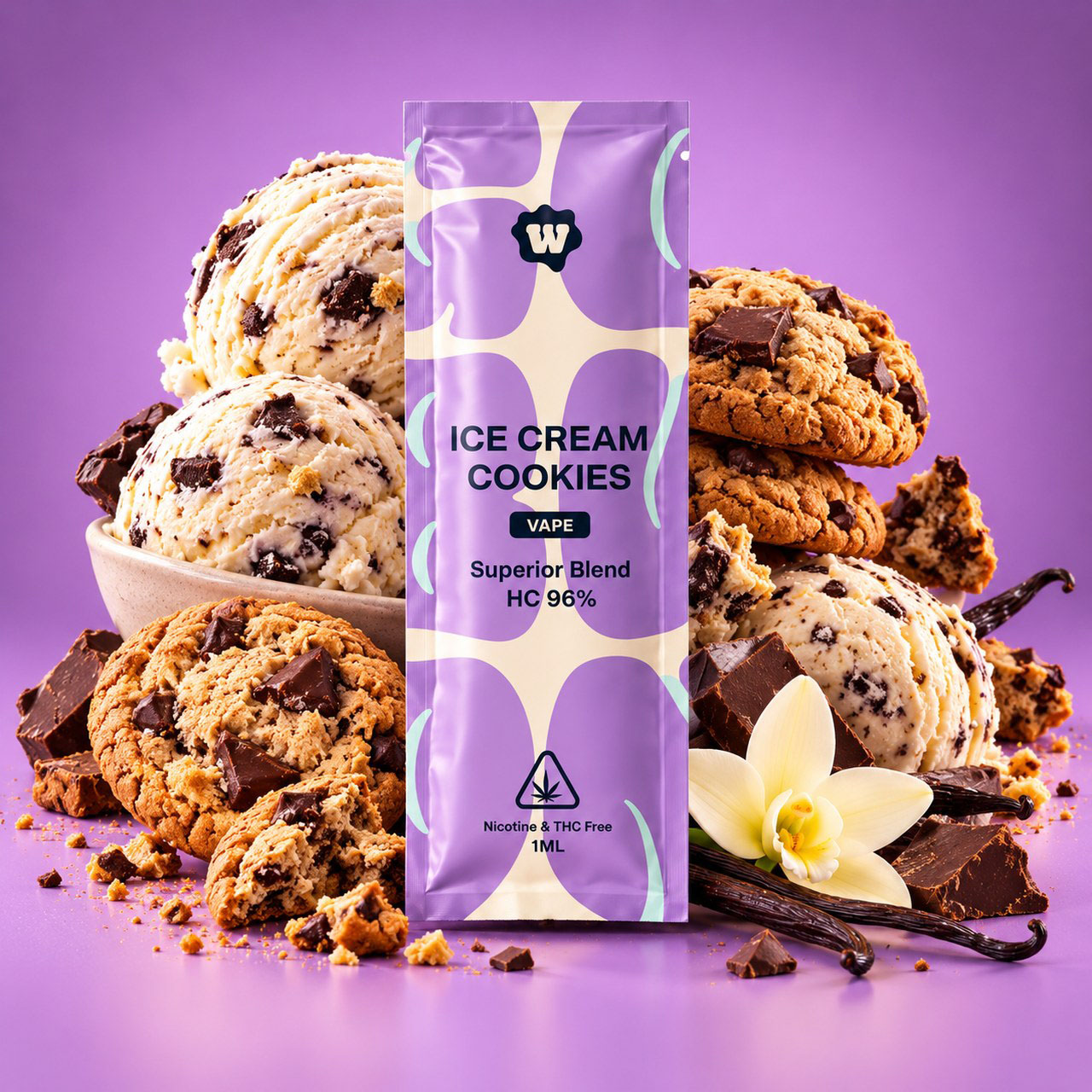 Weed For Friends HC Vape Ice Cream Cookies 1ml