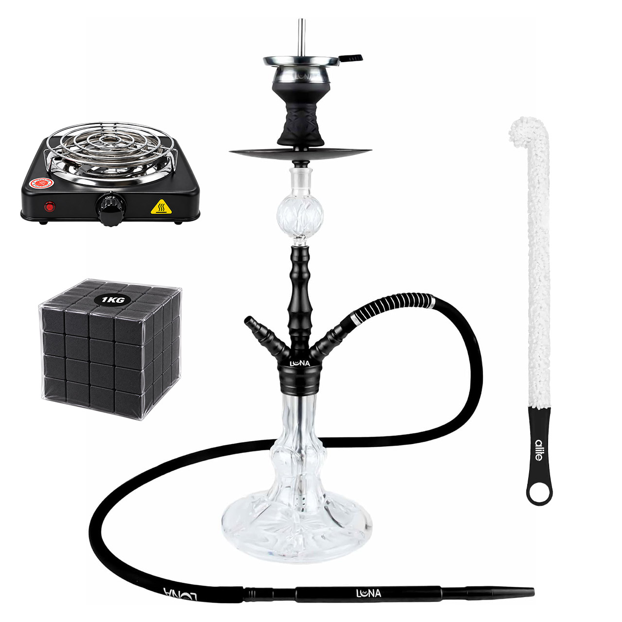 Luna Shisha Minima 2.0 Komplettset Schwarz Luna Shisha Minima 2.0 Komplettset Schwarz