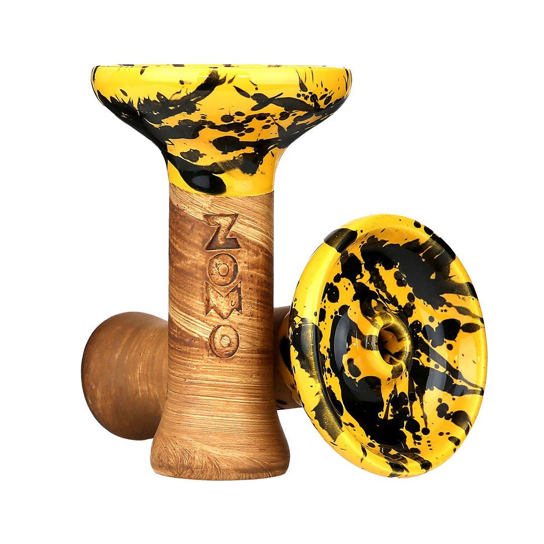 Oblako X Zomo Shisha Phunnel Kopf Glazed Yellow Dot Oblako X Zomo Shisha Phunnel Kopf Glazed Yellow Dot