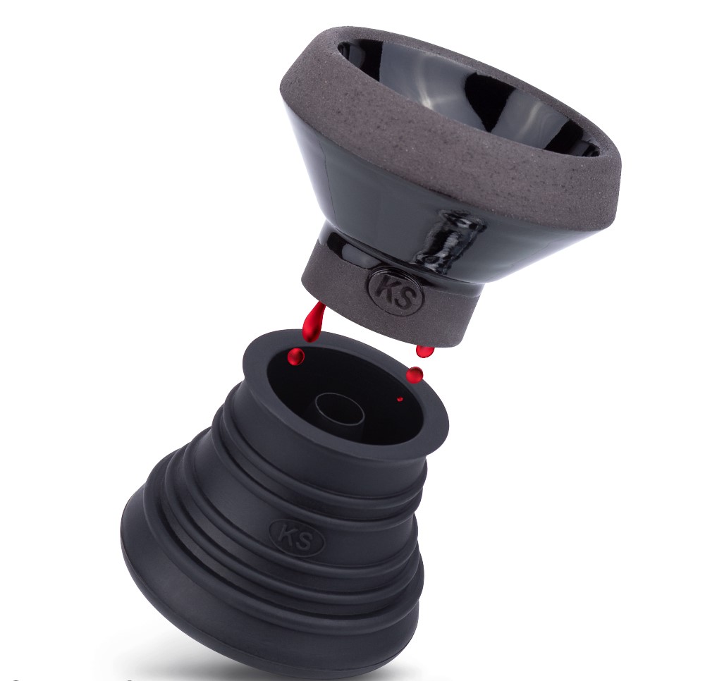 KS Appo Shisha Kopf Silko Shiny Black KS Appo Shisha Kopf Silko Shiny Black