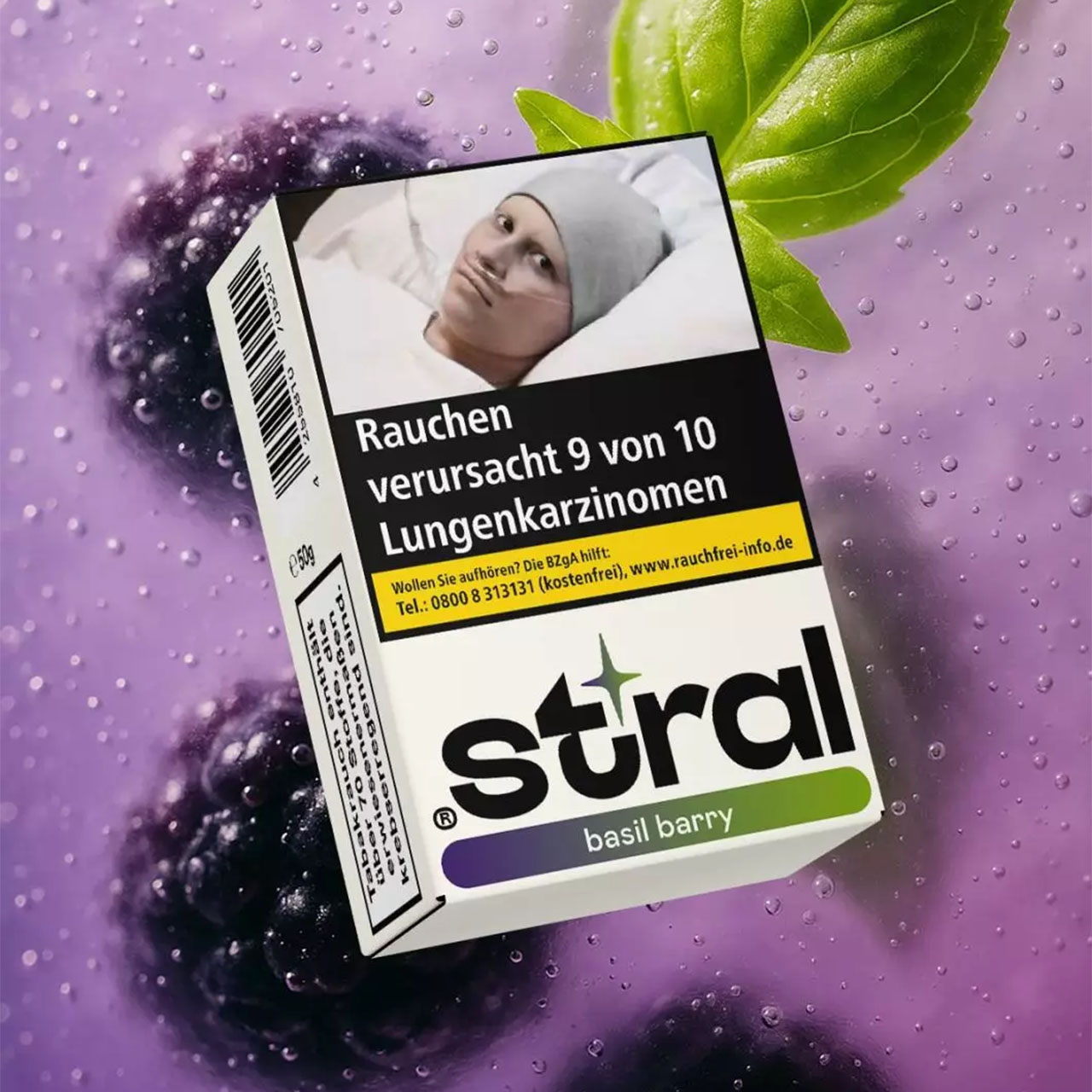 Stral Virginia Shisha Tabak Basil Barry 50g