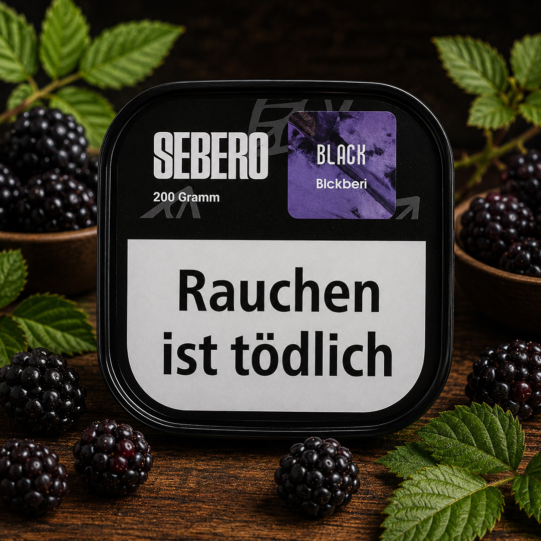 Sebero Black Shisha Tabak Blackberry 200g Sebero Black Shisha Tabak Blckberi 200g