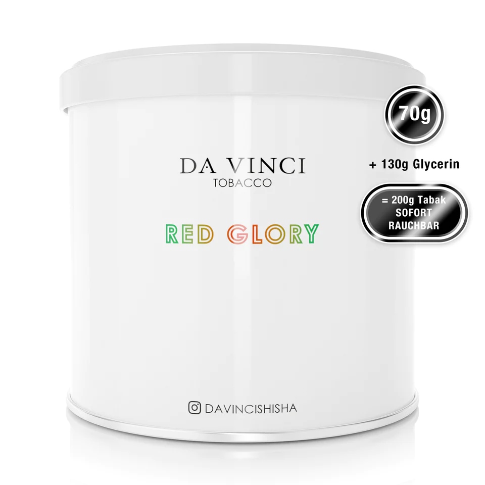 Da Vinci Tobacco - Rohtabak mit Aroma 70g - Red Glory