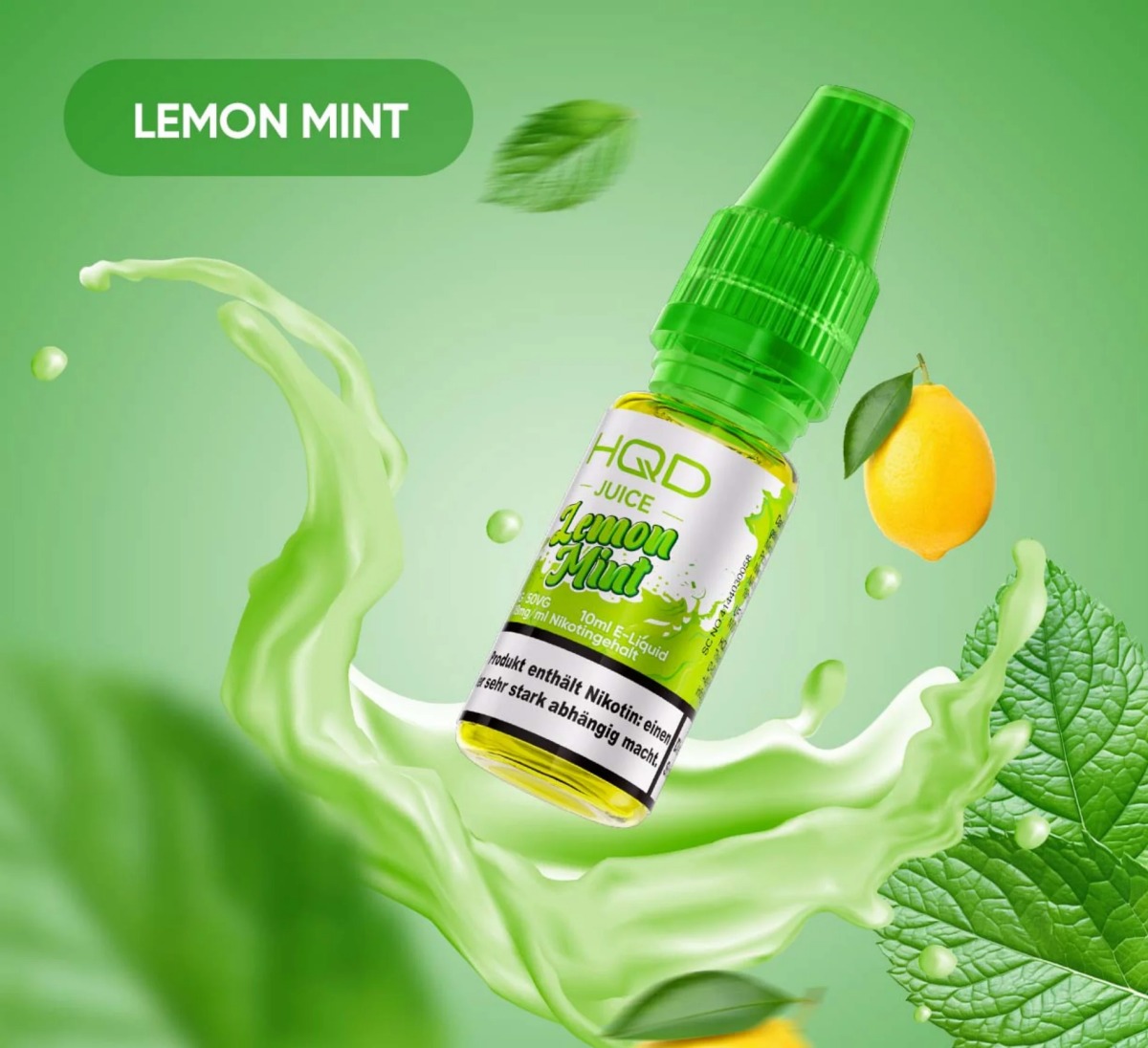 HQD Juice Liquid Lemon Mint 10ml 18mg HQD Juice Liquid Lemon Mint 10ml 18mg