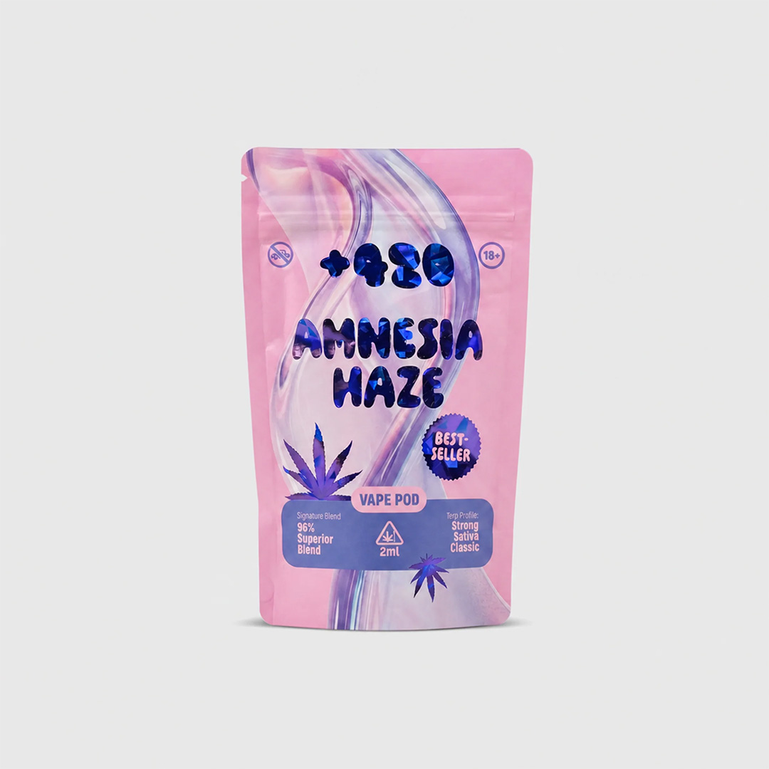 Happy420 Amnesia Haze +420 Superior Blend Pod 2ml Happy420 Amnesia Haze +420 Superior Blend Pod 2ml
