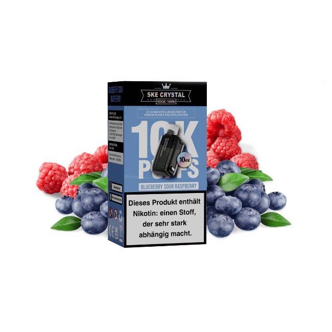 SKE Crystal Edge 10K Pod Blueberry Sour Raspberry 10ml SKE Crystal Edge 10K Pod Blueberry Sour Raspberry 10ml