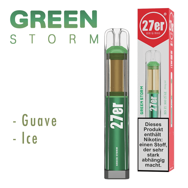 27er by Venookah - Einweg E-Zigarette - Green Storm 2% Nikotin