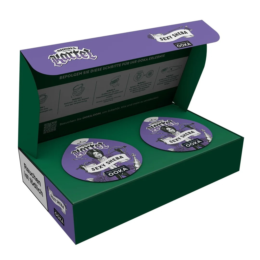 OOKA Pod Shisha Tabak Sexy Sheba 2er Pack Box OOKA Pod Shisha Tabak Sexy Sheba 2er Pack Box