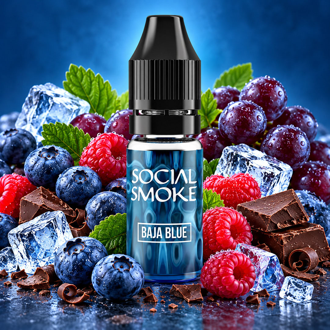 Social Smoke Liquid Baja Blue 10ml 20mg