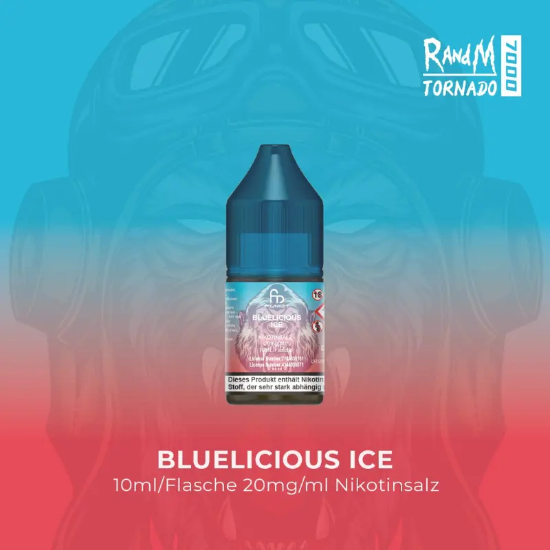 Randm Tornado Bluelicious Ice Nic Salt Liquid 10ml 20mg Randm Tornado Bluelicious Ice Nic Salt Liquid 10ml 20mg
