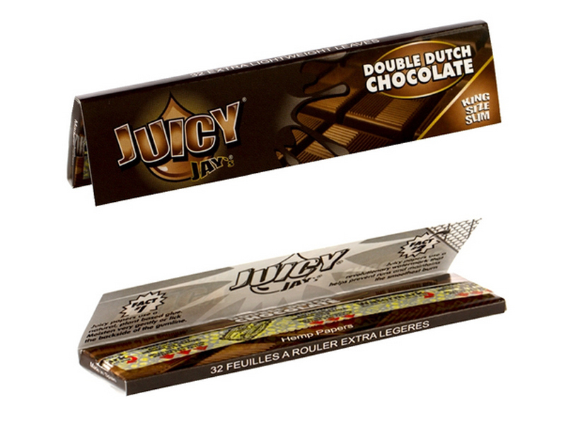 Juicy Jay's - Mix N Roll King Size Slim Longpapers mit Geschmack - Double Durch Chocolate