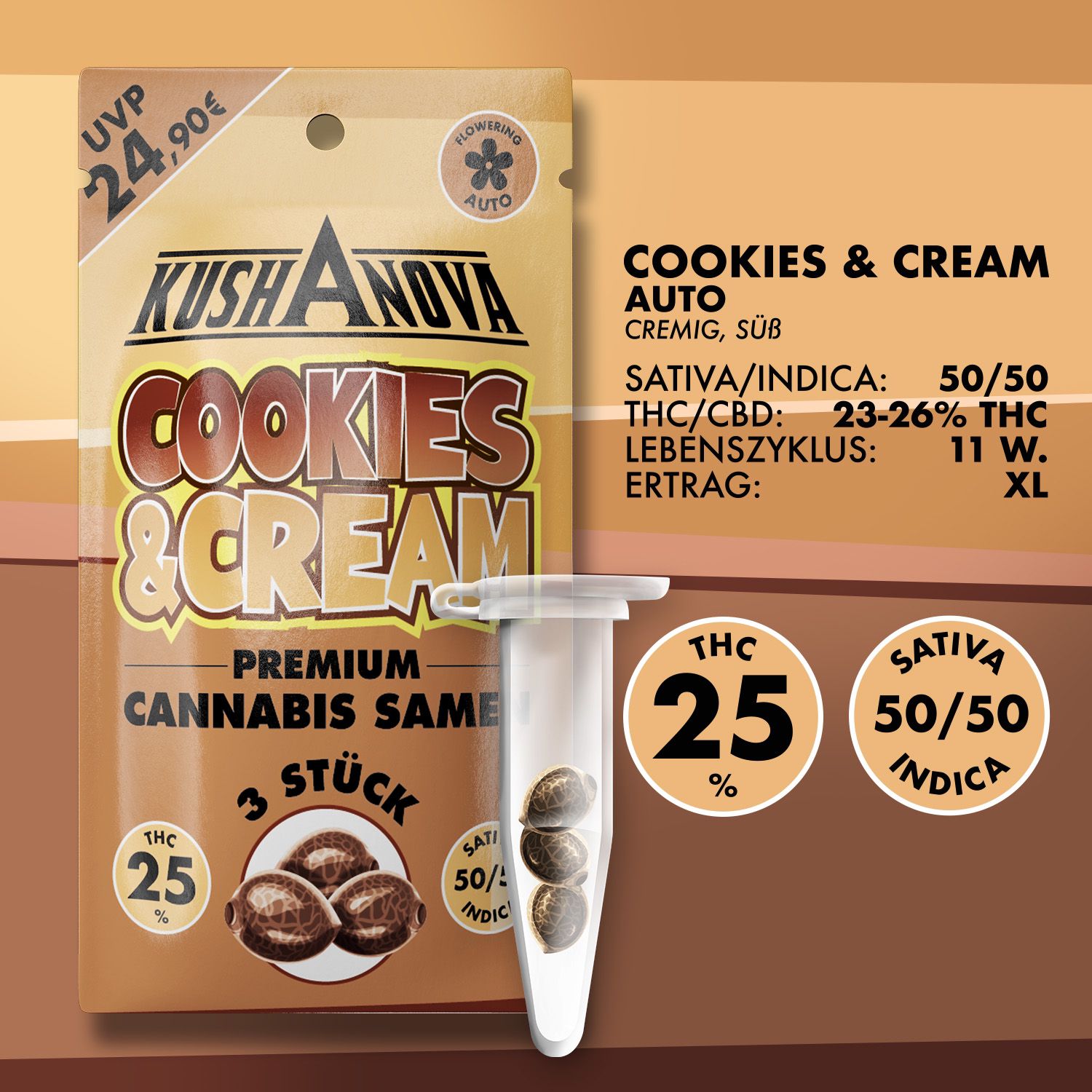 Kushanova Cannabissamen Cookies & Cream Kushanova Cannabissamen Cookies & Cream