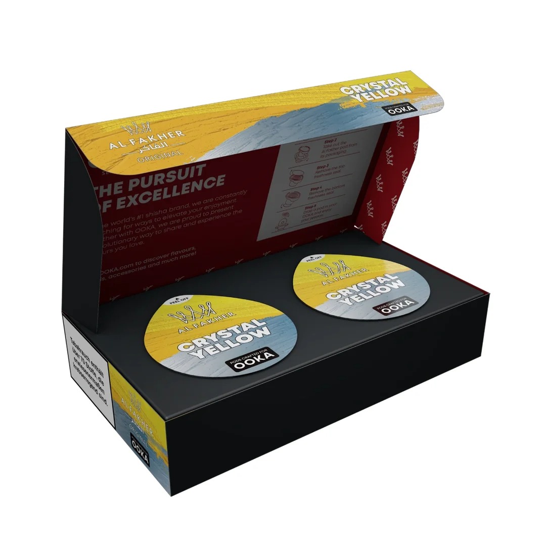 OOKA Al Fakher Shisha Tabak - Crystal Yellow OOKA Pod (2 Pods)