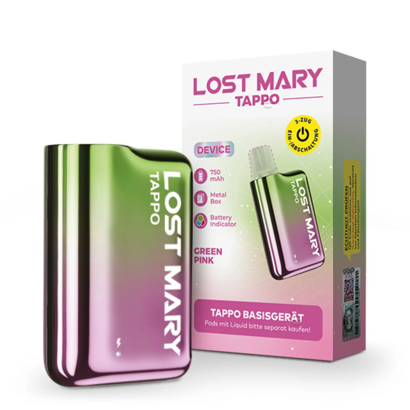 Lost Mary Tappo Pod System - Basisgerät Green Pink