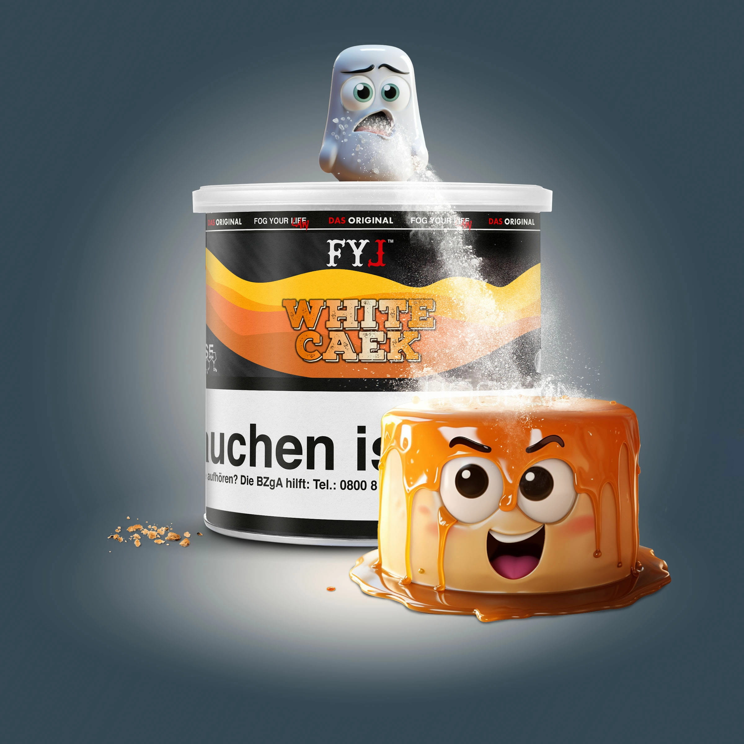 hookain-white-caek-65g-neu Fog Your Law FYL Tabak White Caek 65g