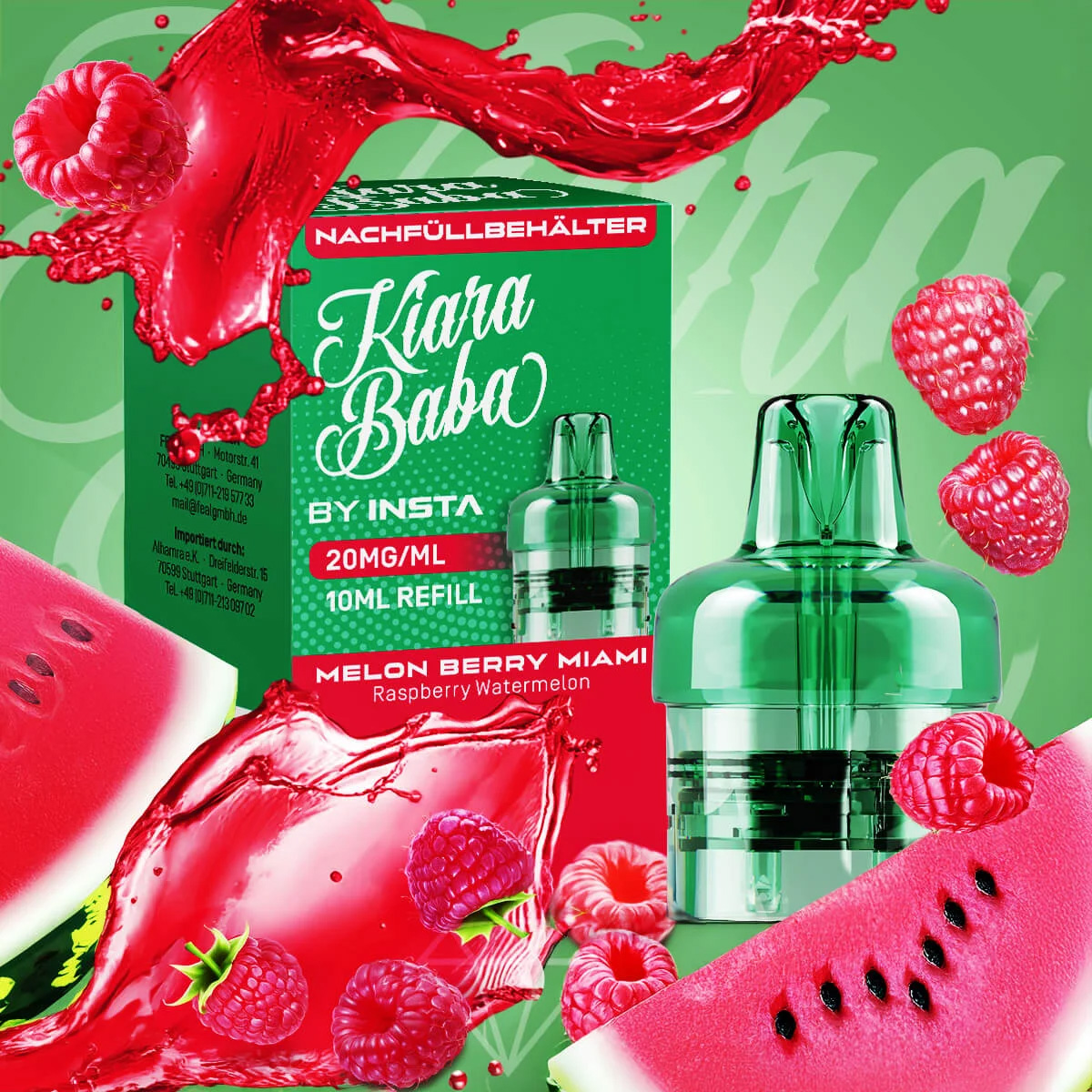 Kiara Baba 10k Pod Melon Berry Miami 20mg 10ml Kiara Baba 10k Pod Melon Berry Miami 20mg 10ml