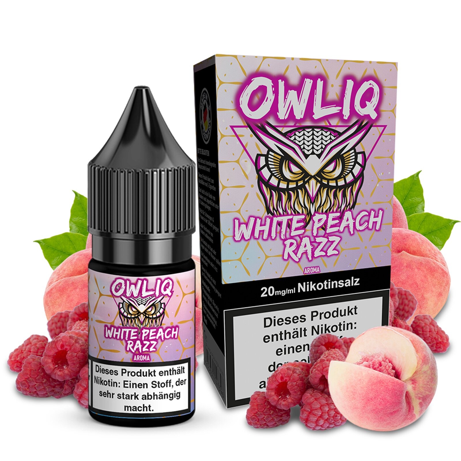 Owliq Liquid White Peach Razz 10ml 20mg Owliq Liquid White Peach Razz 10ml 20mg