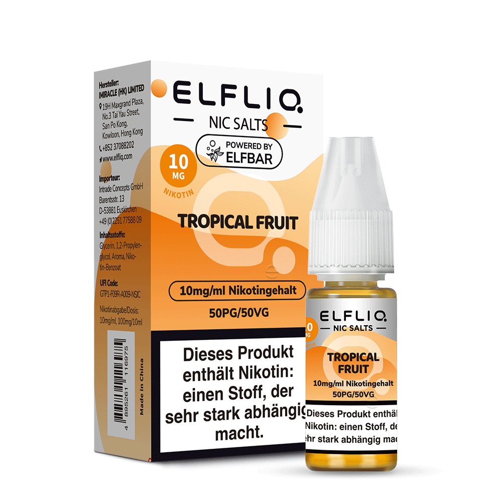 Elfbar Elfliq Tropical Fruit 10mg 10ml Elfbar Elfliq Tropical Fruit 10mg 10ml