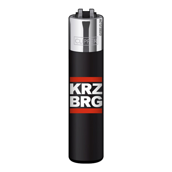 Clipper Feuerzeug KRZBRG Collection Motiv Schwarz