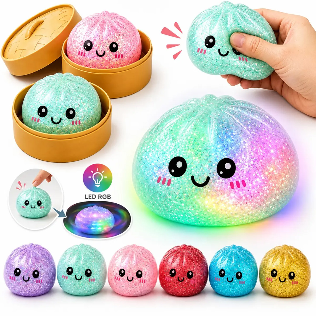 Squishy Spielzeug - Mystery Dumpling Glitzer LED