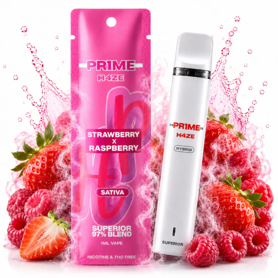 Pr1me H4ze - Superior Blend Vape - Strawberry x Raspberry 1ml Pr1me H4ze - Superior Blend Vape - Strawberry x Raspberry 1ml