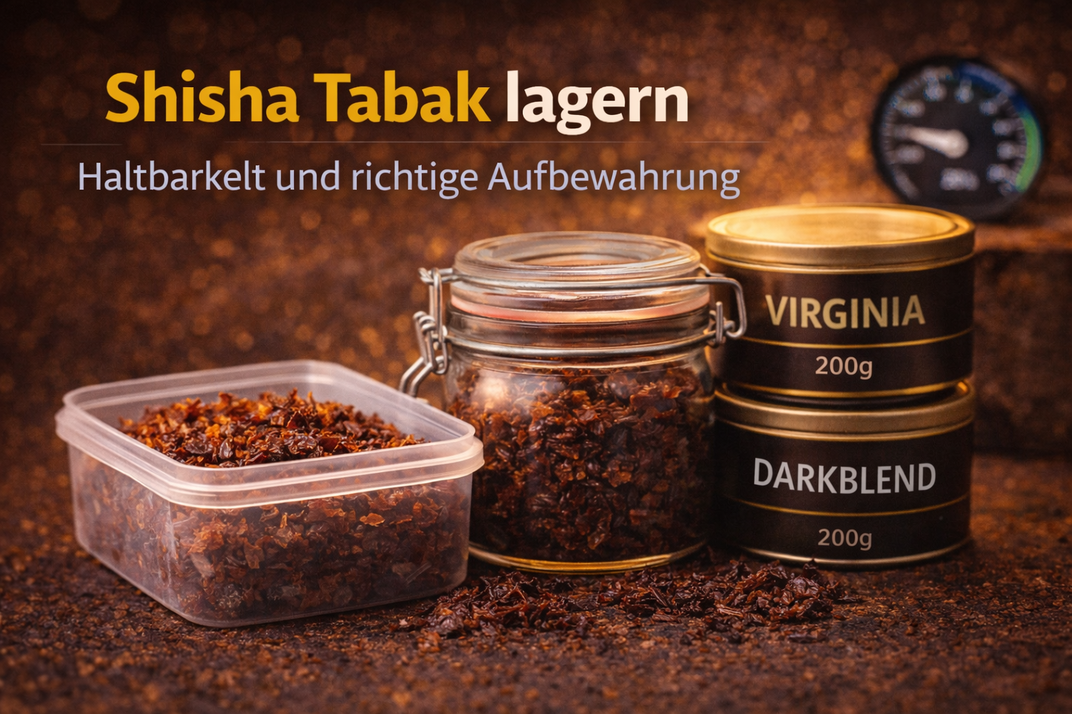 Shisha Tabak lagern – Haltbarkeit & Tipps