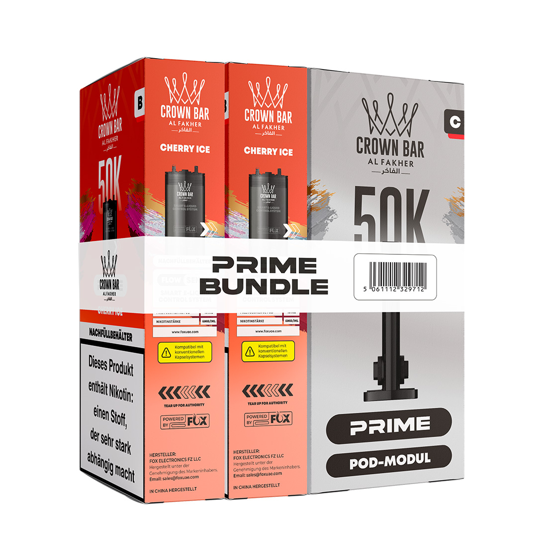 Al Fakher Crown Bar 50k Hypermax Prime Pod Bundle Cherry Ice Al Fakher Crown Bar 50k Hypermax Prime Pod Bundle Cherry Ice