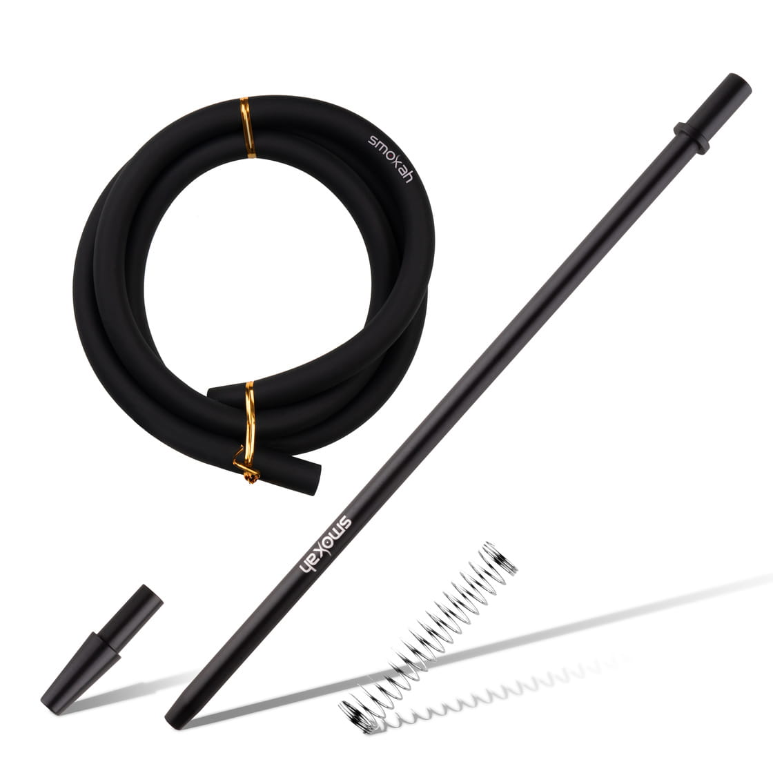 sm-21022-schlauch-set-black_2 Smokah - Schlauchset Schwarz inkl. Knickschutzfeder