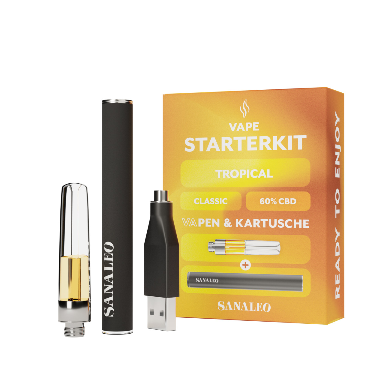 Sanaleo 60% CBD VaPen Starter-Kit - Tropical (Classic) - 0,5ml