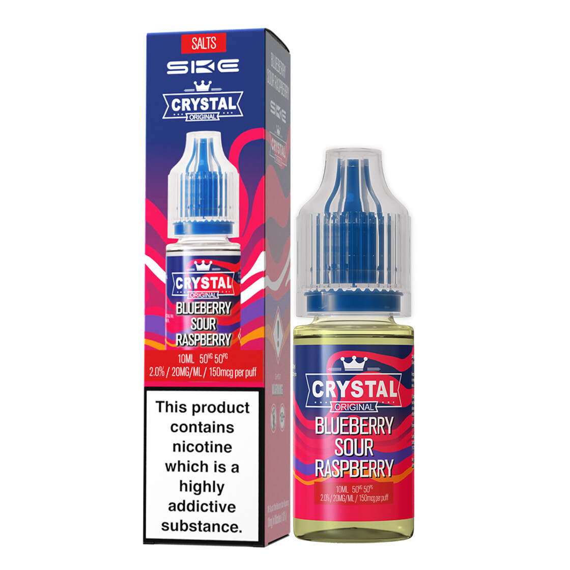 SKE Crystal Liquid 10ml 20mg Blueberry Sour Raspberry SKE Crystal Liquid 10ml 20mg Blueberry Sour Raspberry