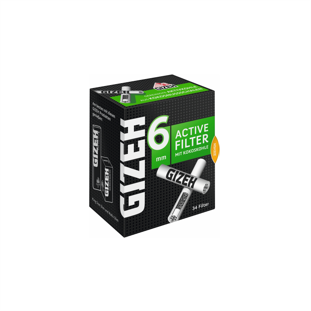 Gizeh Black Aktivkohlefilter 6mm Gizeh Black Aktivkohlefilter 6mm