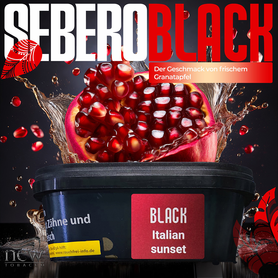 Sebero Black Shisha Tabak Italien Sunset 200g Sebero Black Shisha Tabak Italien Sunset 200g
