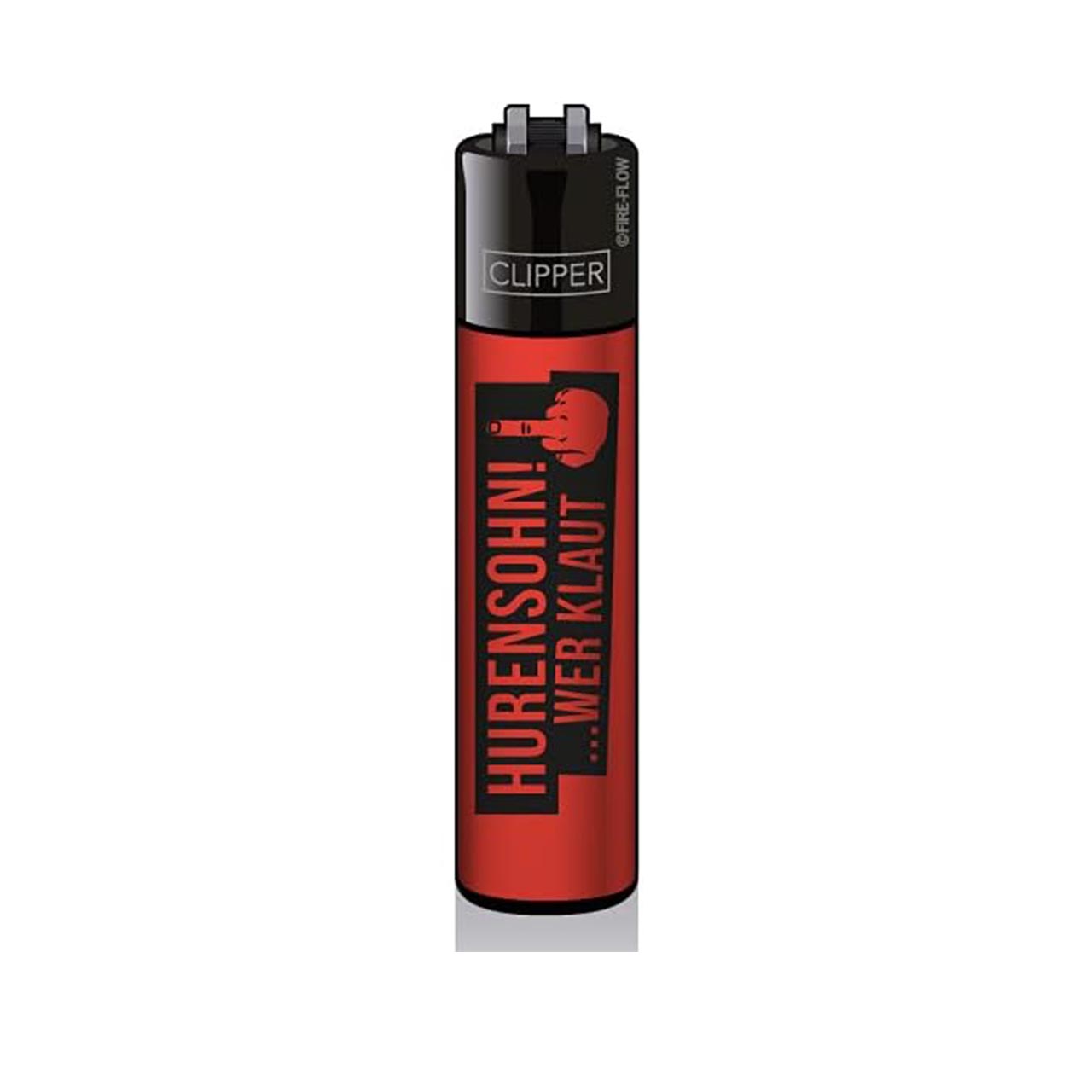 Clipper Feuerzeug Hurensohn Wer Klaut Collection Rot Clipper Feuerzeug Hurensohn Wer Klaut Collection Rot