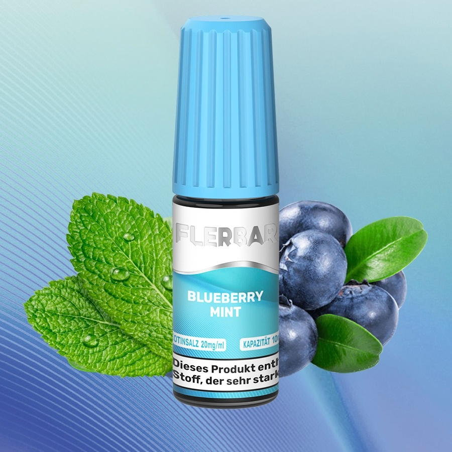 Flerbar Liquid Blueberry Mint 10ml 20mg Flerbar Liquid Blueberry Mint 10ml 20mg