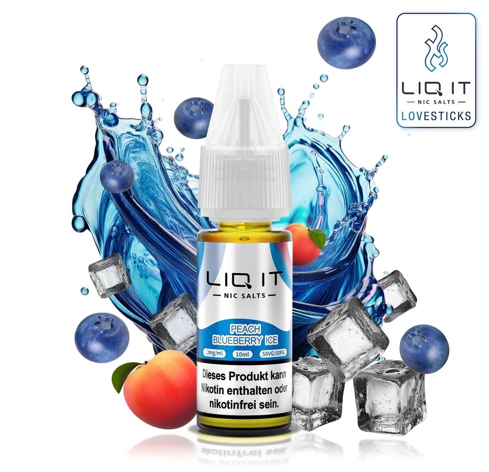 Lovesticks Liq It Liquid Peach Blueberry Ice 10ml Lovesticks Liq It Liquid Peach Blueberry Ice 10ml
