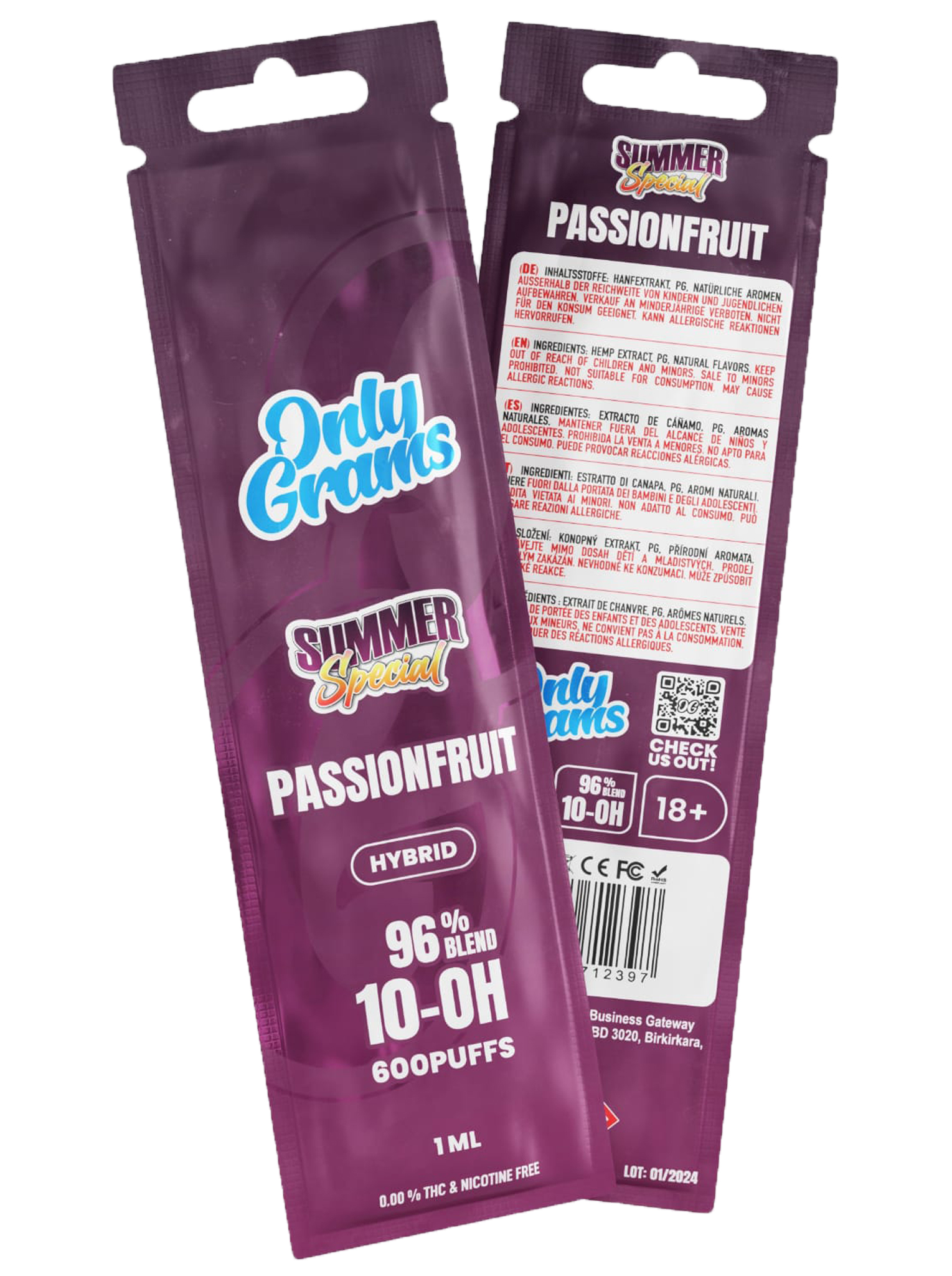 Only Grams 10-OH Hybrid Vape Passionfruit Only Grams 10-OH Hybrid Vape Passionfruit