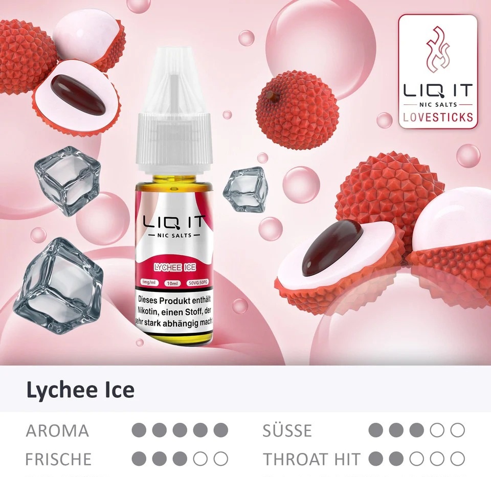 Lovesticks LIQ IT - Lychee Ice Nikotinsalz Liquid 10ml | 12mg/ml