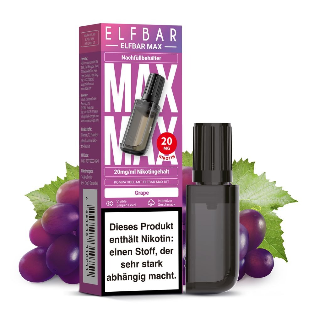 Elfbar Max Pod Grape 10ml Elfbar Max Pod Grape 10ml